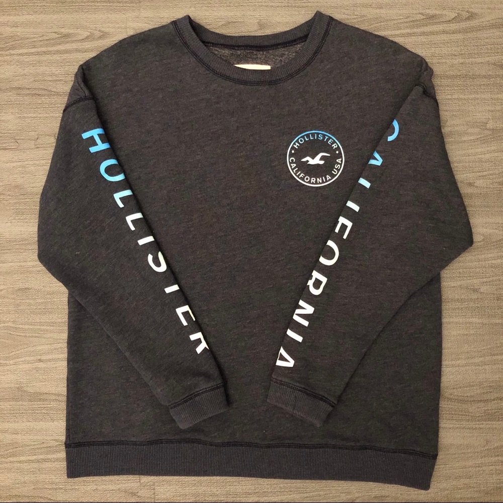 Hollister Print Logo Crewneck Sweatshirt